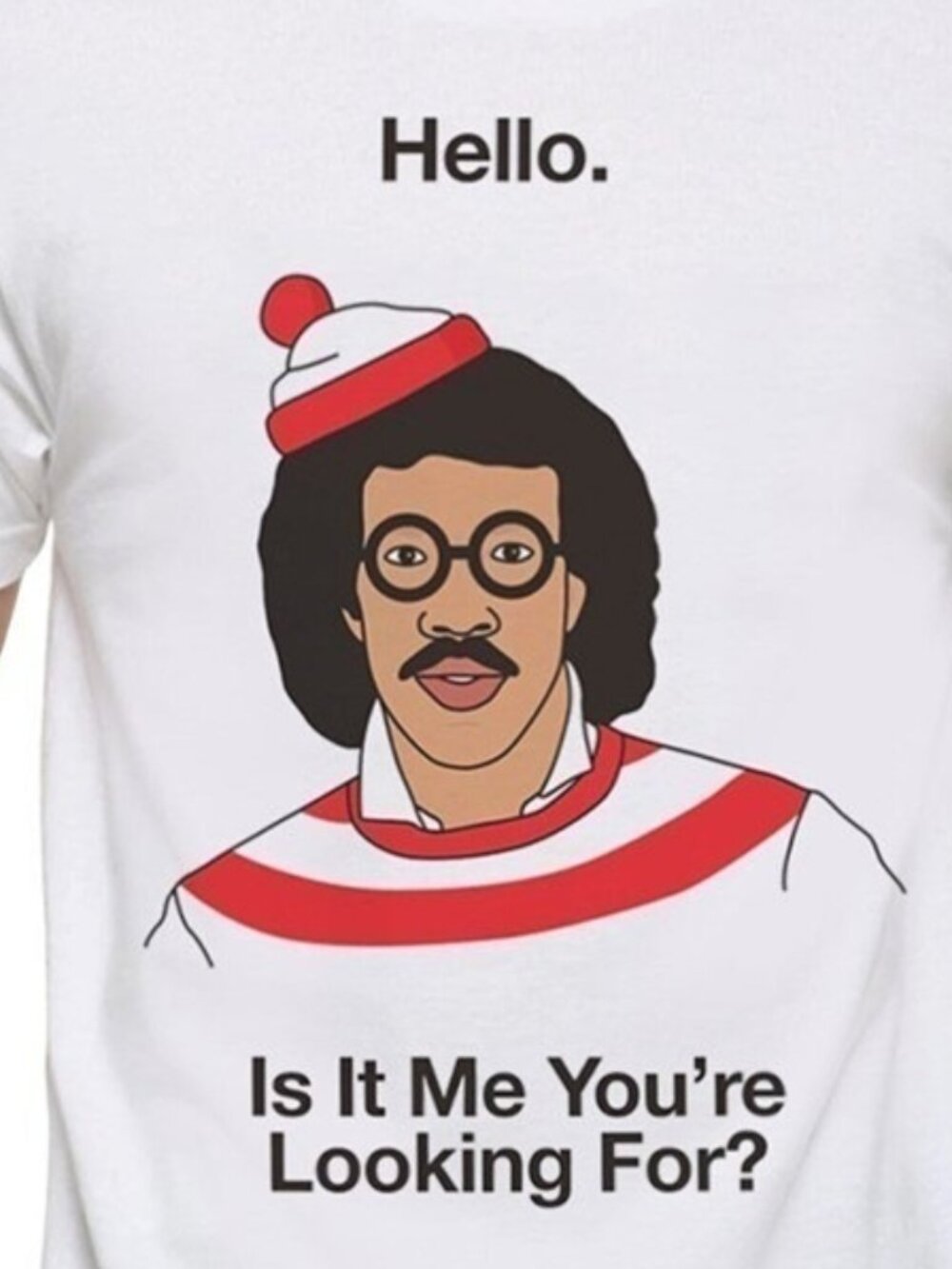 Lionel Richie Hello Is It Me Lyric Quote Fan T-Shirt - Picture 2 of 5